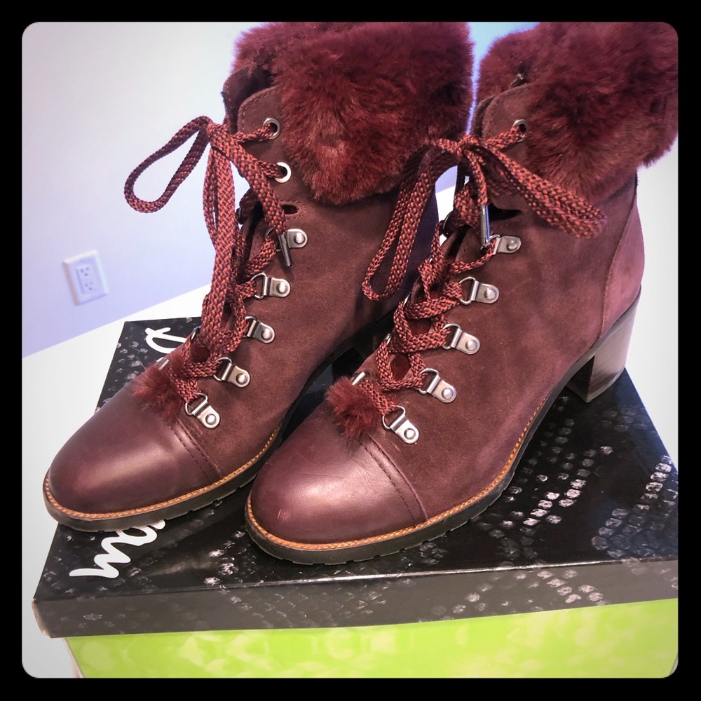 Sam Edelman hiking Manchester faux fur boots
